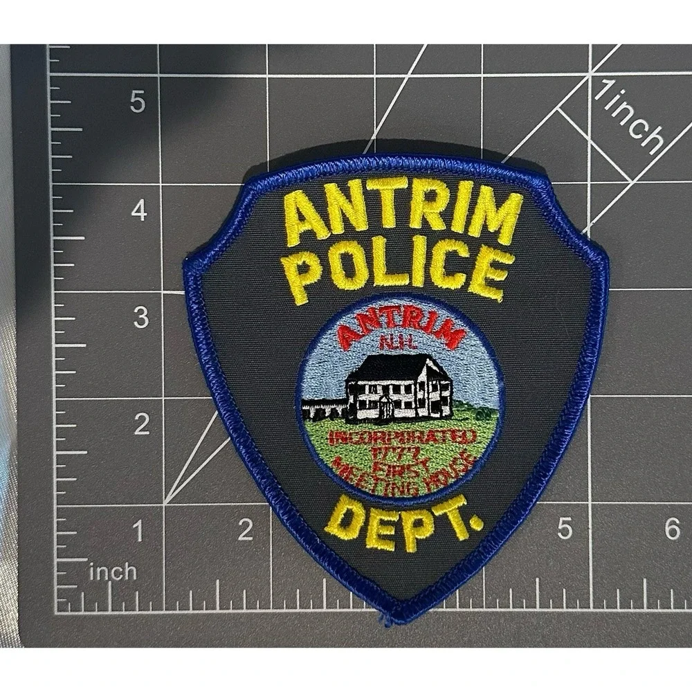 Antrim, New Hampshire Police Patch DISCONTINUED and Game Worn!
